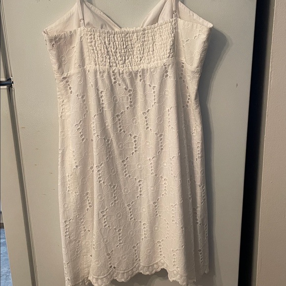 Lilly Pulitzer Size 14 White 100%Cotton Cottage Floral Short Resort Preppy Dress - Picture 8 of 10